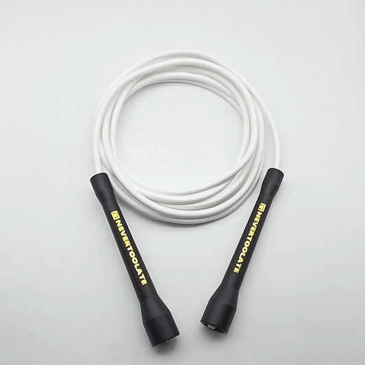 NEVERTOOLATE BOXING ROPE fitness nylon core pvc 6mmx3.2m skip jump rope double under smooth outlet backup rope overgrip