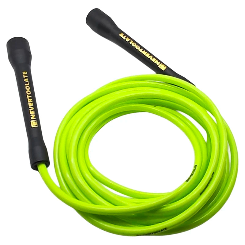 NEVERTOOLATE BOXING ROPE fitness nylon core pvc 6mmx3.2m skip jump rope double under smooth outlet backup rope overgrip