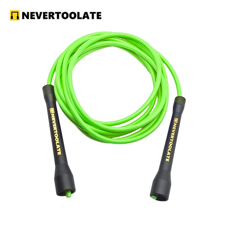 NEVERTOOLATE BOXING ROPE  fitness nylon core pvc 6mmx3.2m skip jump rope double under smooth outlet backup rope overgrip