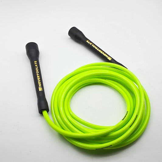 NEVERTOOLATE BOXING ROPE  fitness nylon core pvc 6mmx3.2m skip jump rope double under smooth outlet backup rope overgrip