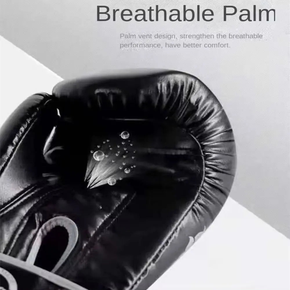 6/10/12/14Oz Kids Adult Boxing Gloves Breathable Professional Sanda Muay Thai Fighting Gloves PU Workout Gloves